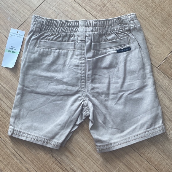 NWT! Calvin Klein Beige Shorts Size 18 Months. - Picture 3 of 4